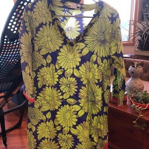 Floral tunic/beach cover